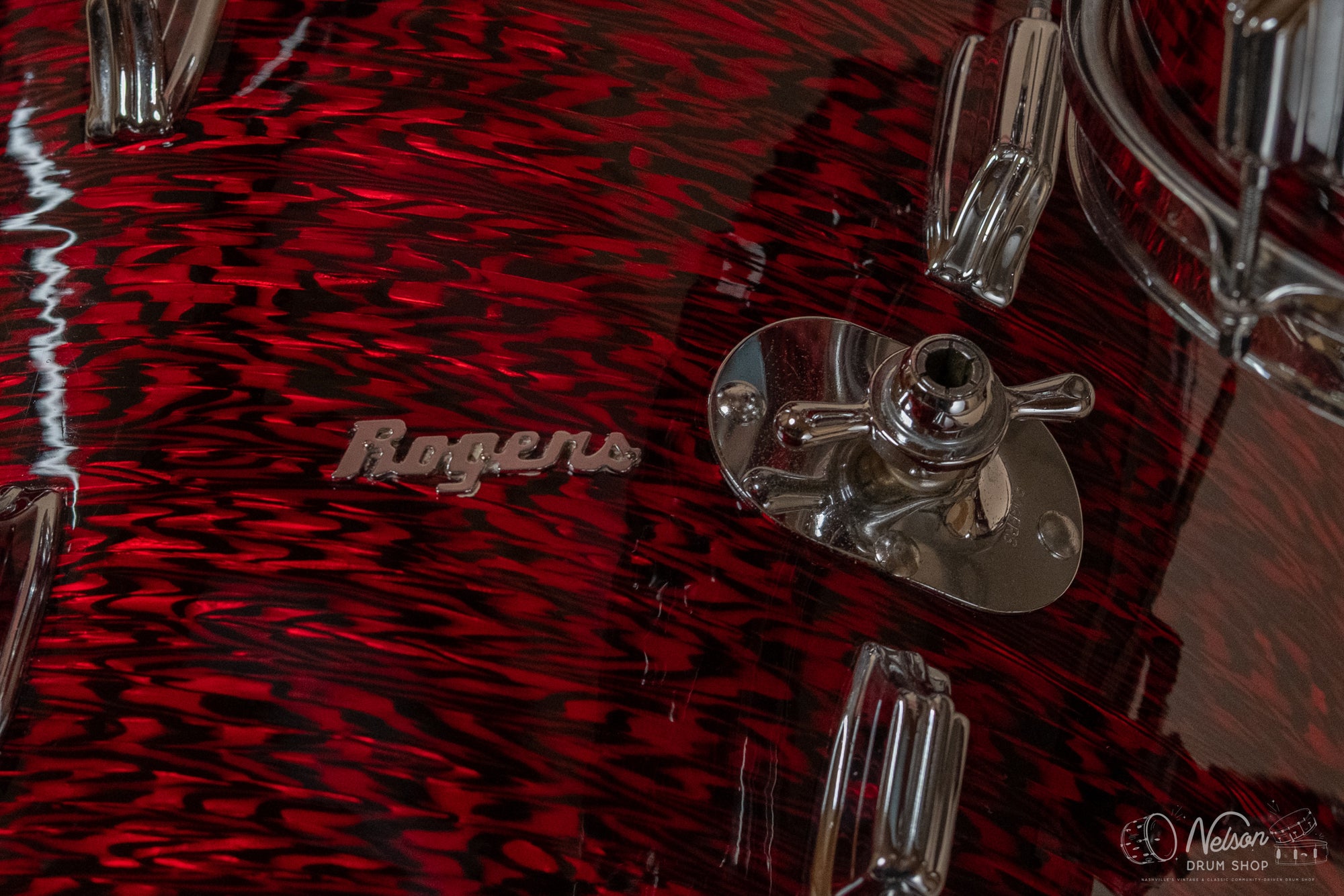 1960s Rogers Buddy Rich 'Headliner' Dayton Era in Red Onyx - 14x20, 9x13, 16x16