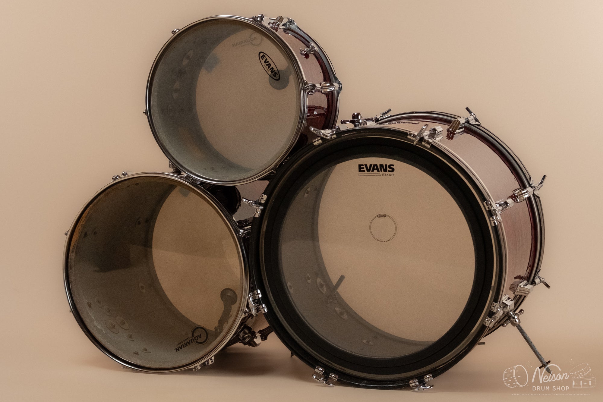 1960s Rogers Buddy Rich 'Headliner' Dayton Era in Red Onyx - 14x20, 9x13, 16x16