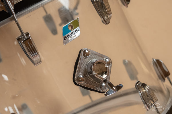 1970s Ludwig 'Pro Beat' in Clear Vistalite - 14x24, 9x13, 16x16
