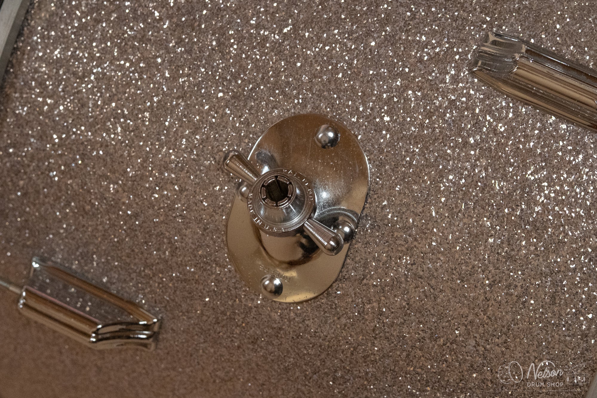 1960s Rogers Buddy Rich 'Headliner' Cleveland Era in Silver Sparkle - 14x20, 9x13, 16x16