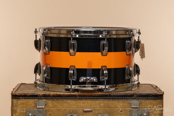 Ludwig Classic Maple in Black & Orange Cortex- 8x14