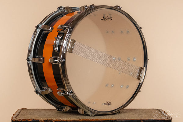 Ludwig Classic Maple in Black & Orange Cortex- 8x14