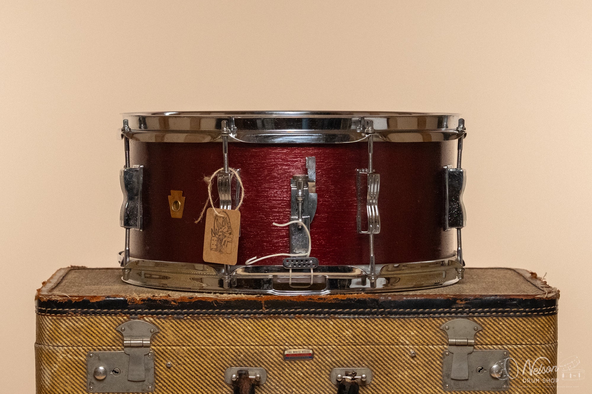 1960s Ludwig No. 470 'Auditorium' repainted in Candy Cola Lacquer - 6.5x14