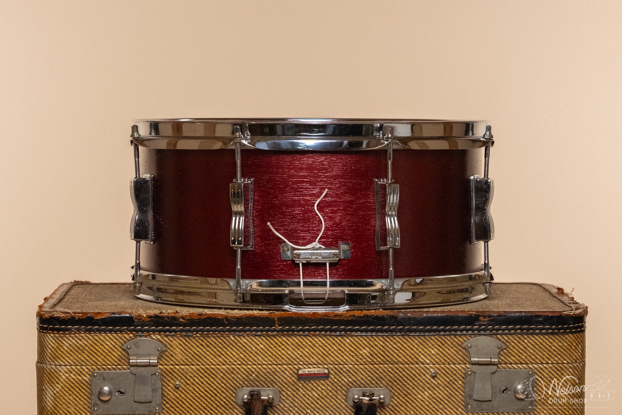 1960s Ludwig No. 470 'Auditorium' repainted in Candy Cola Lacquer - 6.5x14