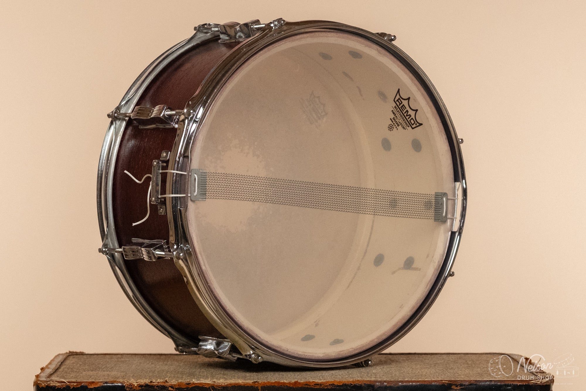 1960s Ludwig No. 470 'Auditorium' repainted in Candy Cola Lacquer - 6.5x14