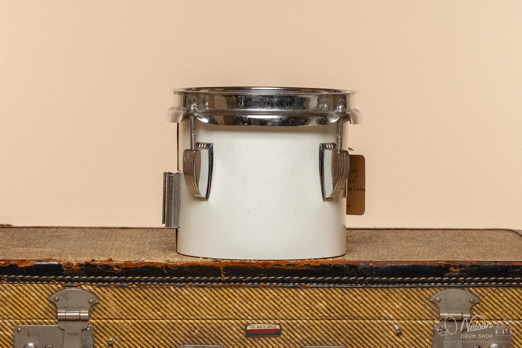 1970s Ludwig 3-Ply Concert Tom in White Cortex - 5.5x6