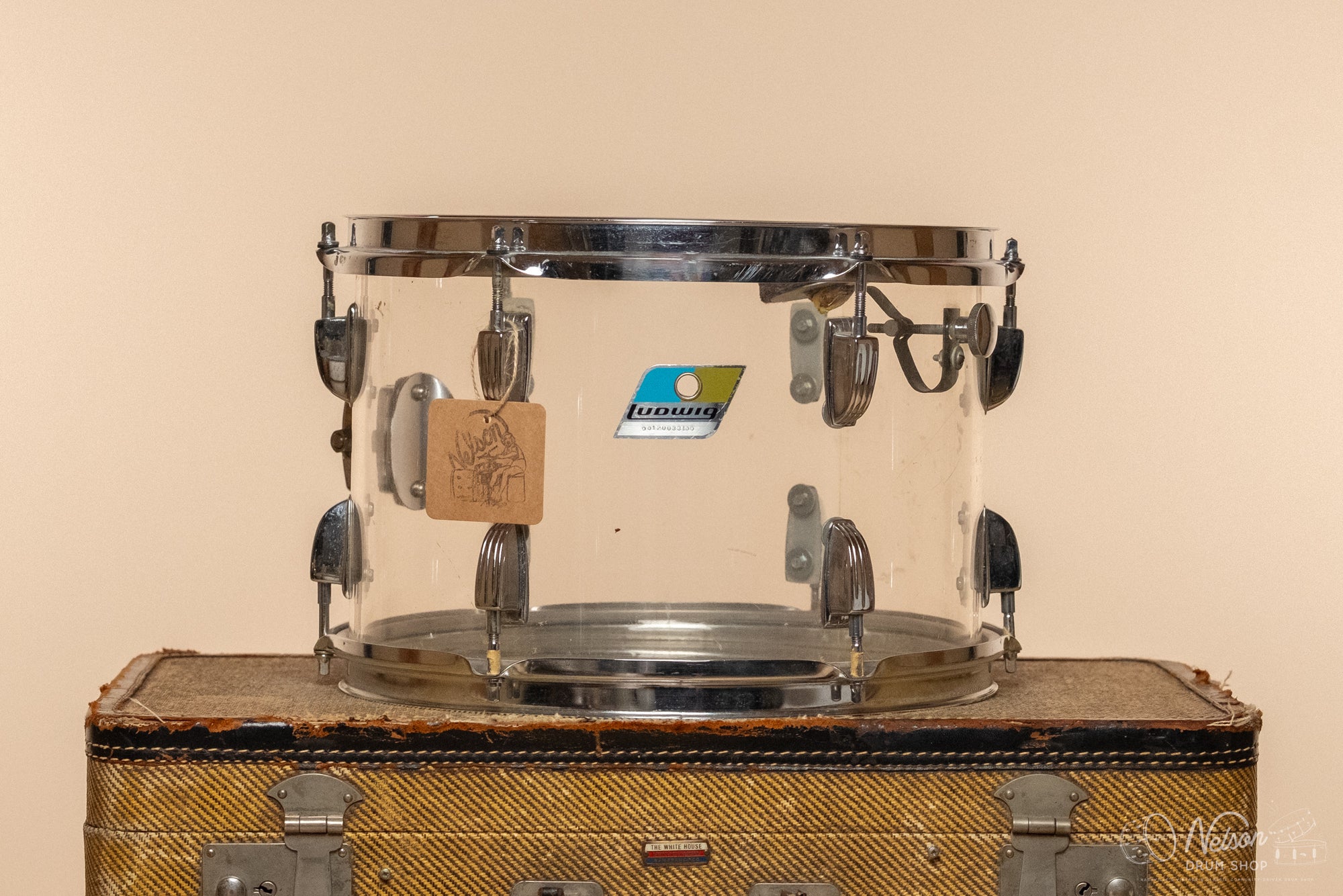 1970s Ludwig Vistalite Tom in Clear - 8x12