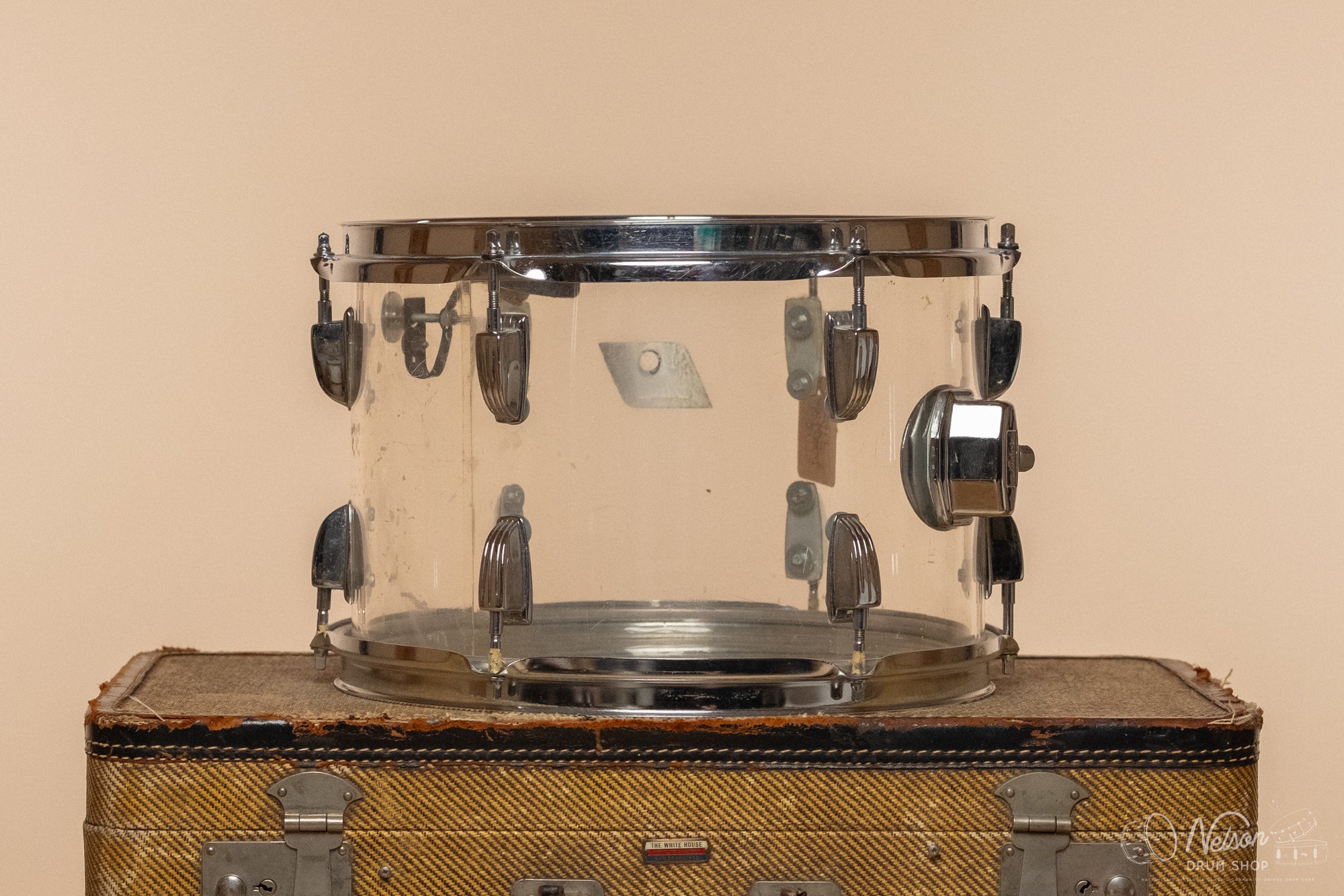 1970s Ludwig Vistalite Tom in Clear - 8x12