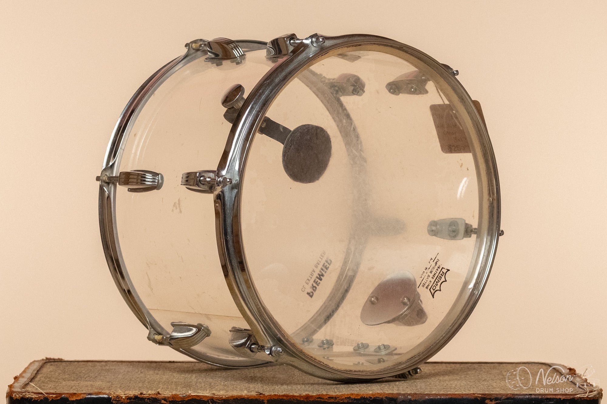 1970s Ludwig Vistalite Tom in Clear - 8x12