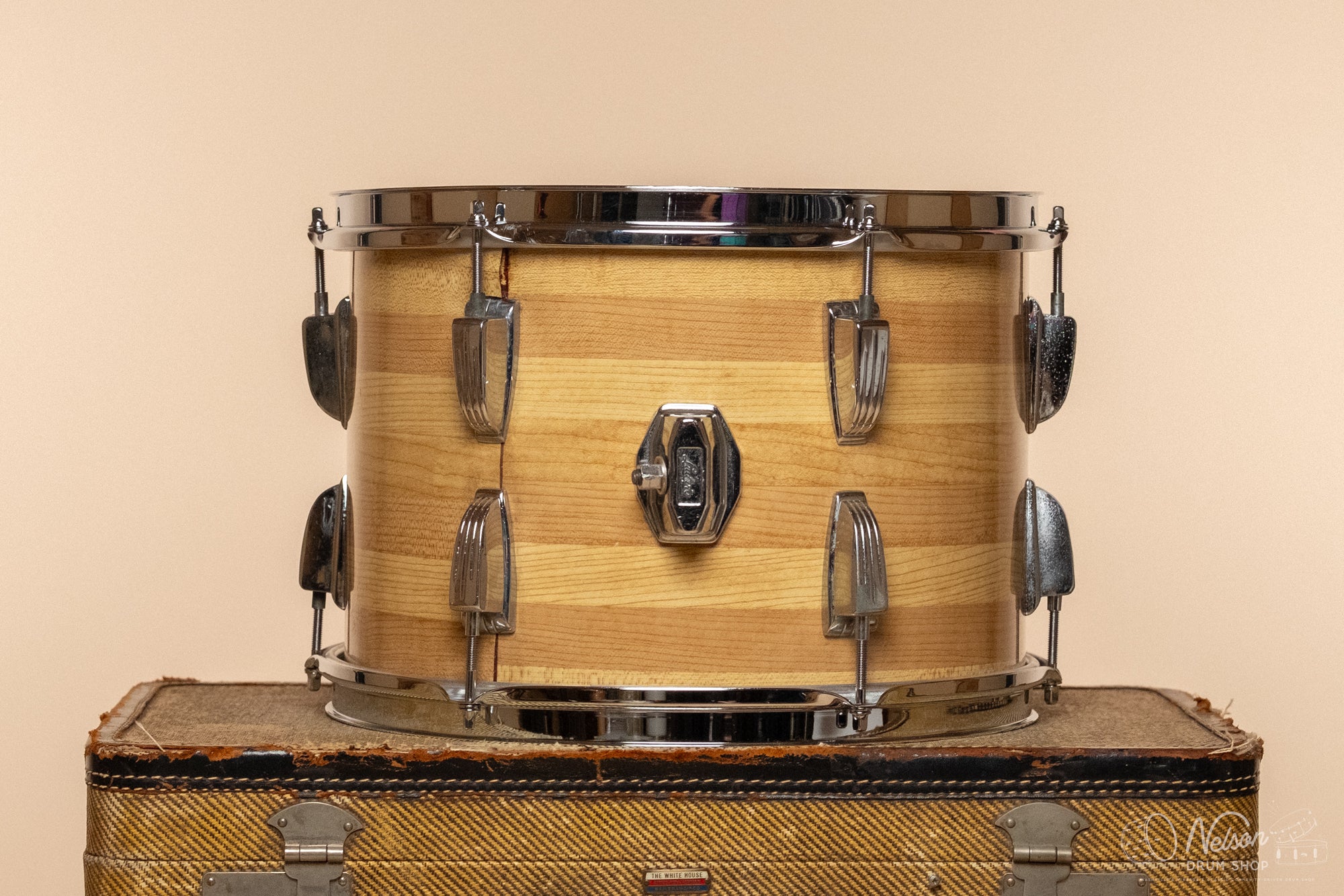 1970s Ludwig Tom in Butcher Block  - 9x13