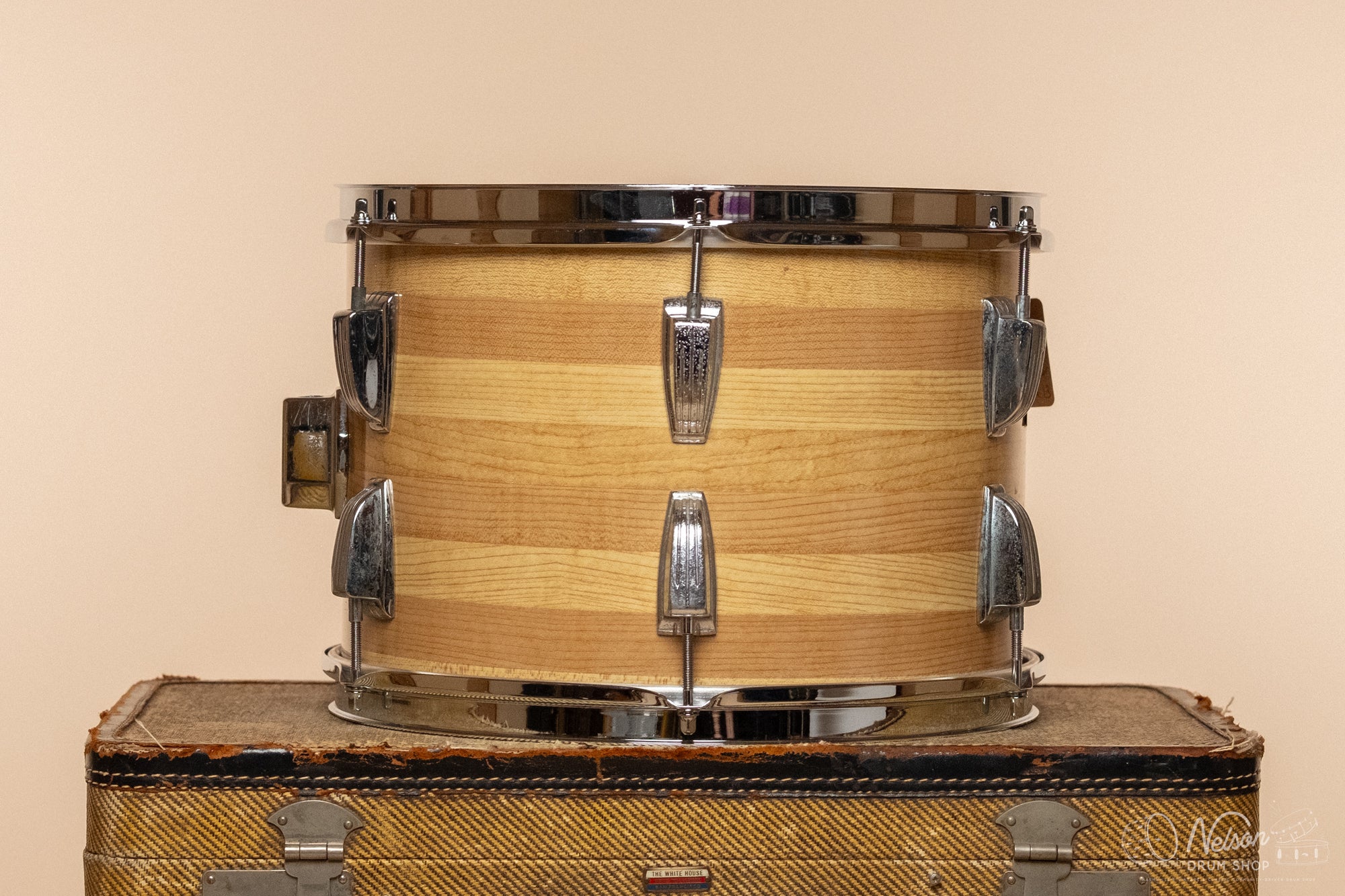 1970s Ludwig Tom in Butcher Block  - 9x13