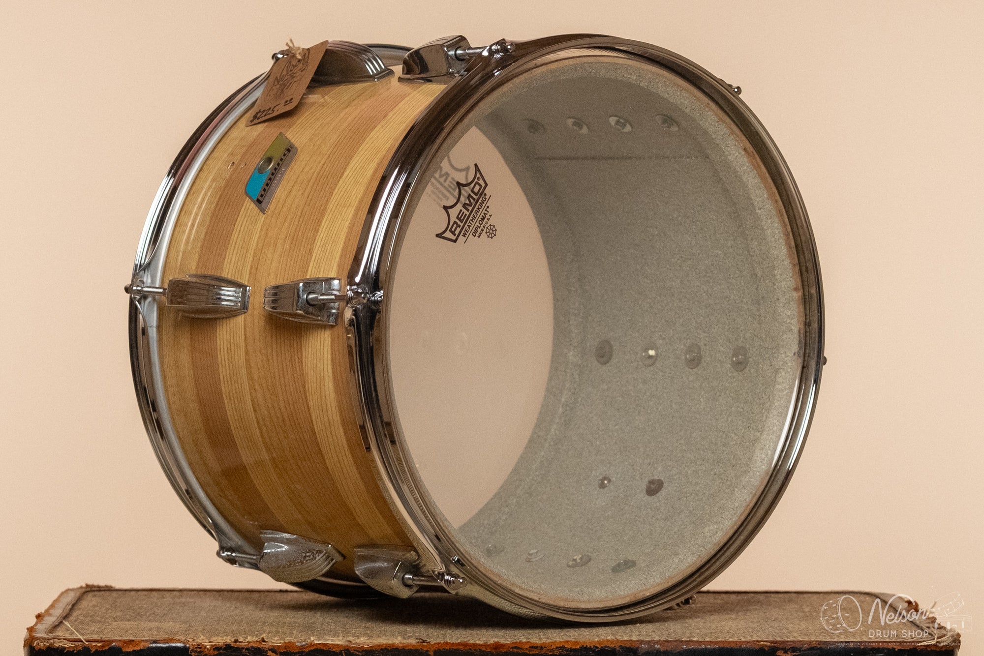 1970s Ludwig Tom in Butcher Block  - 9x13