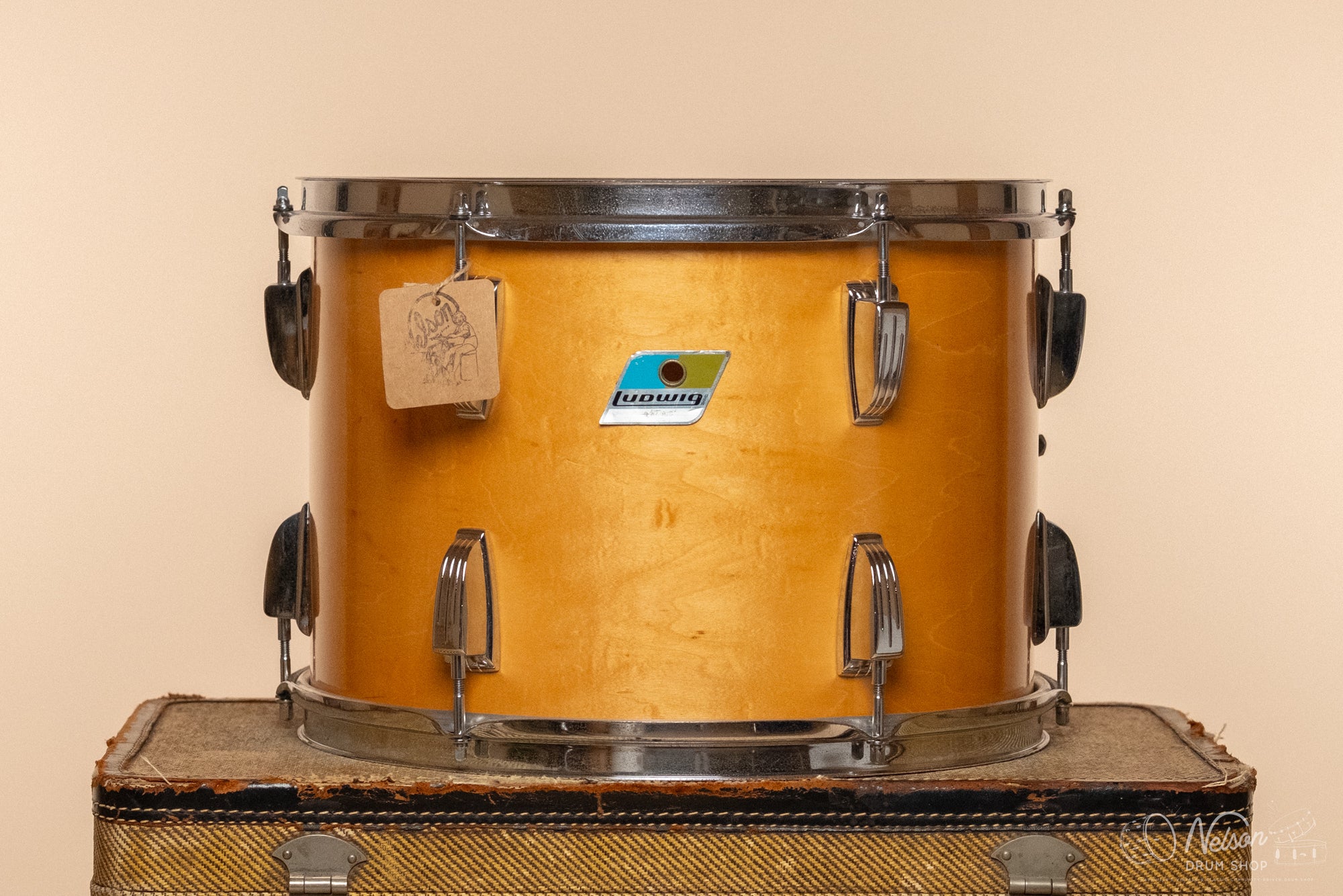 1970s Ludwig 3 ply Tom in Maple Thermogloss - 10x14