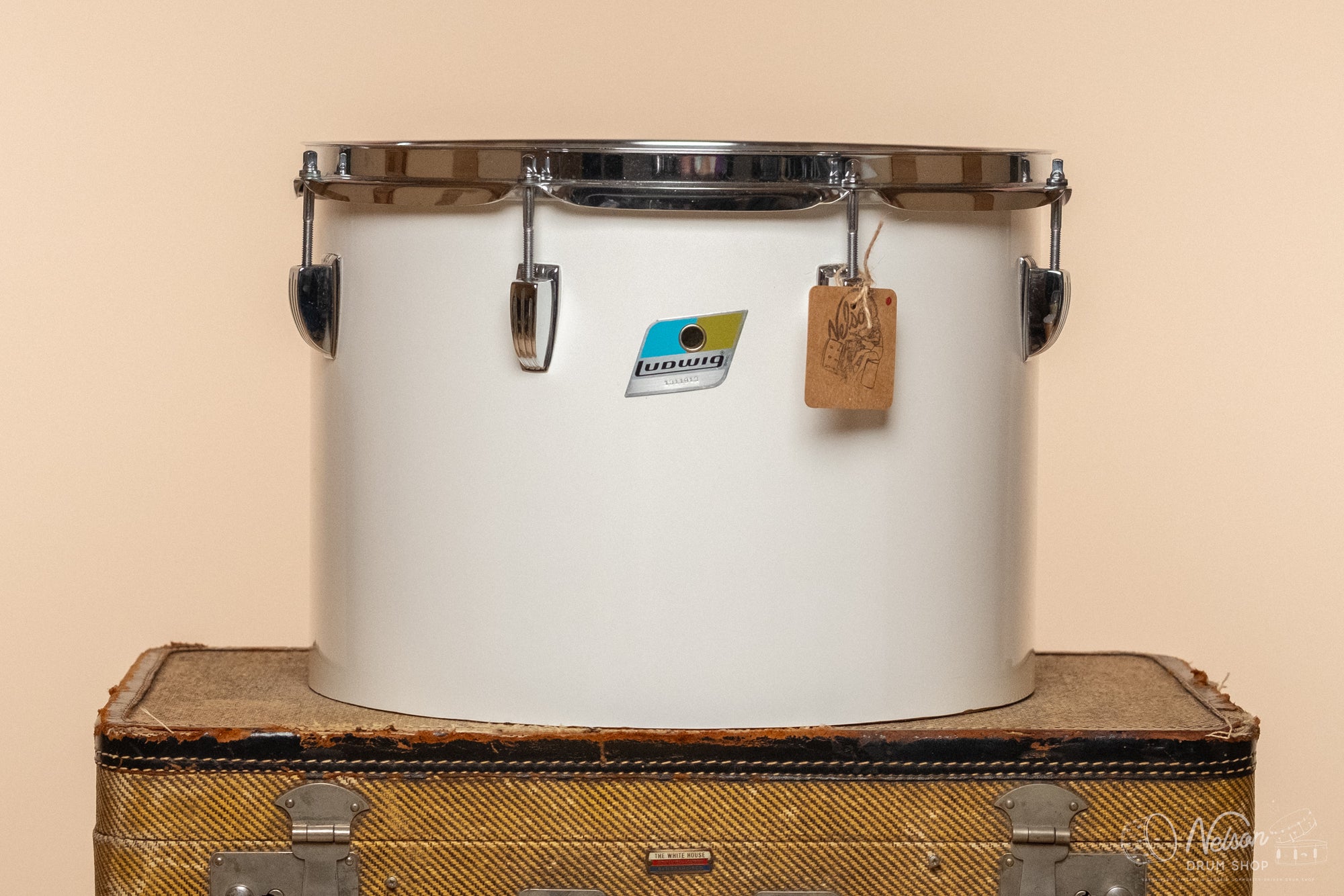 1970s Ludwig Concert Tom in White Cortex - 10x14