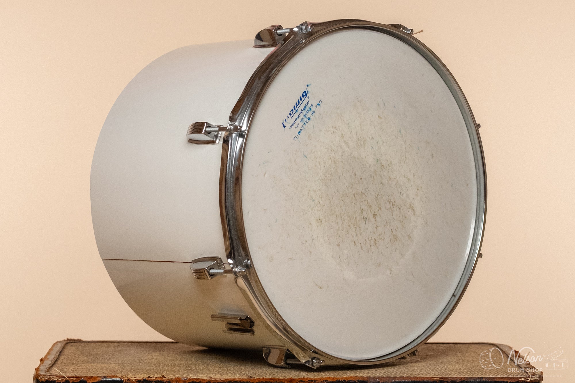 1970s Ludwig Concert Tom in White Cortex - 10x14