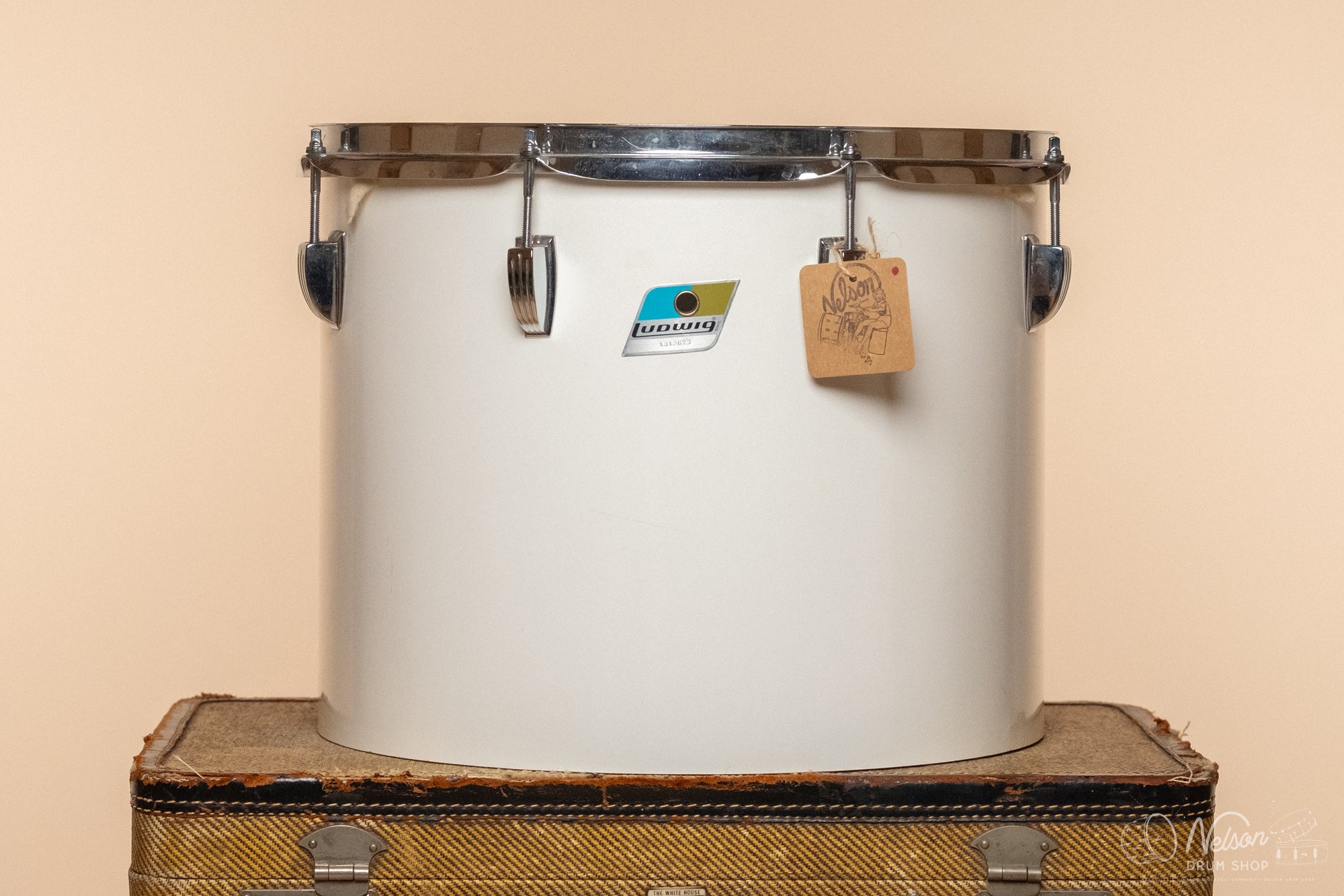 1970s Ludwig Concert Tom in White Cortex - 12 x 15