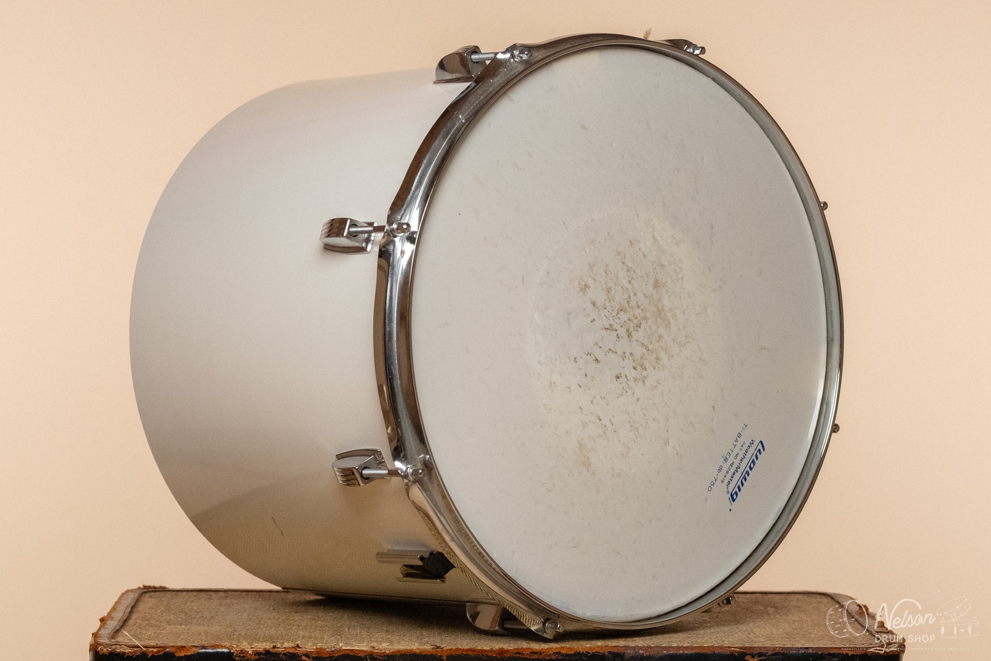 1970s Ludwig Concert Tom in White Cortex - 12 x 15