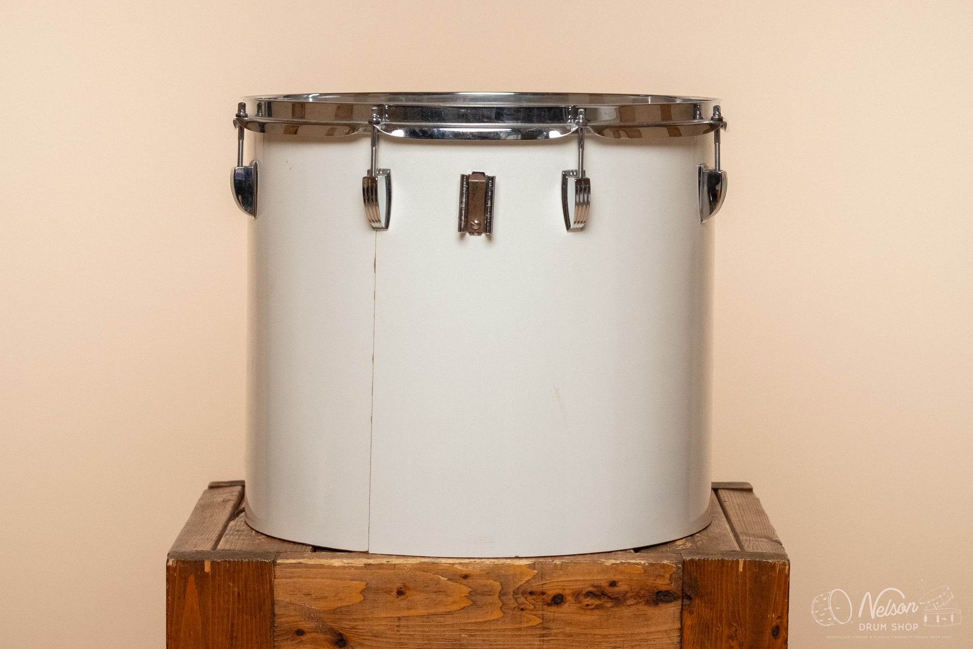 1970s Ludwig Concert Tom in White Cortex - 14 x 16