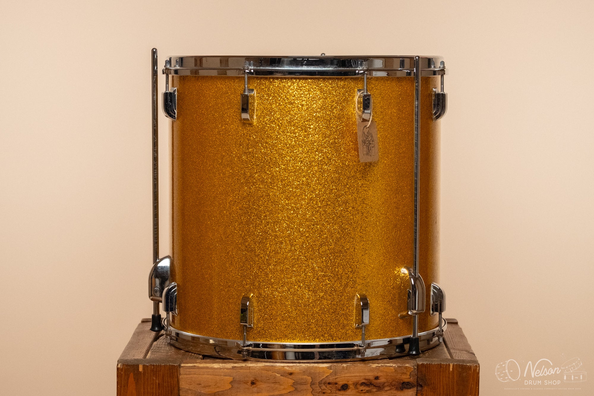 1965 Leedy (Slingerland) Floor Tom in Gold Sparkle 16x16