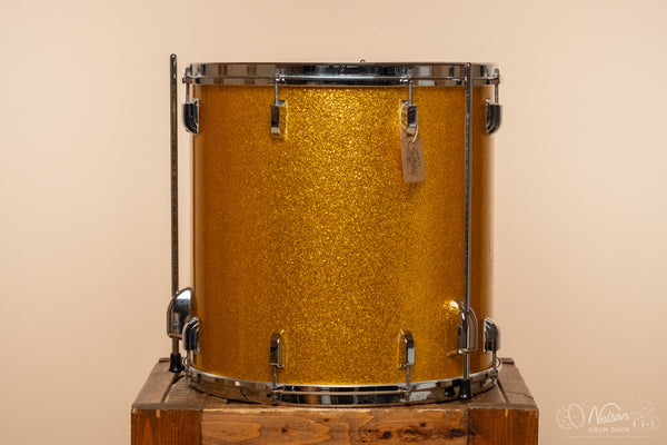 1965 Leedy (Slingerland) Floor Tom in Gold Sparkle 16x16