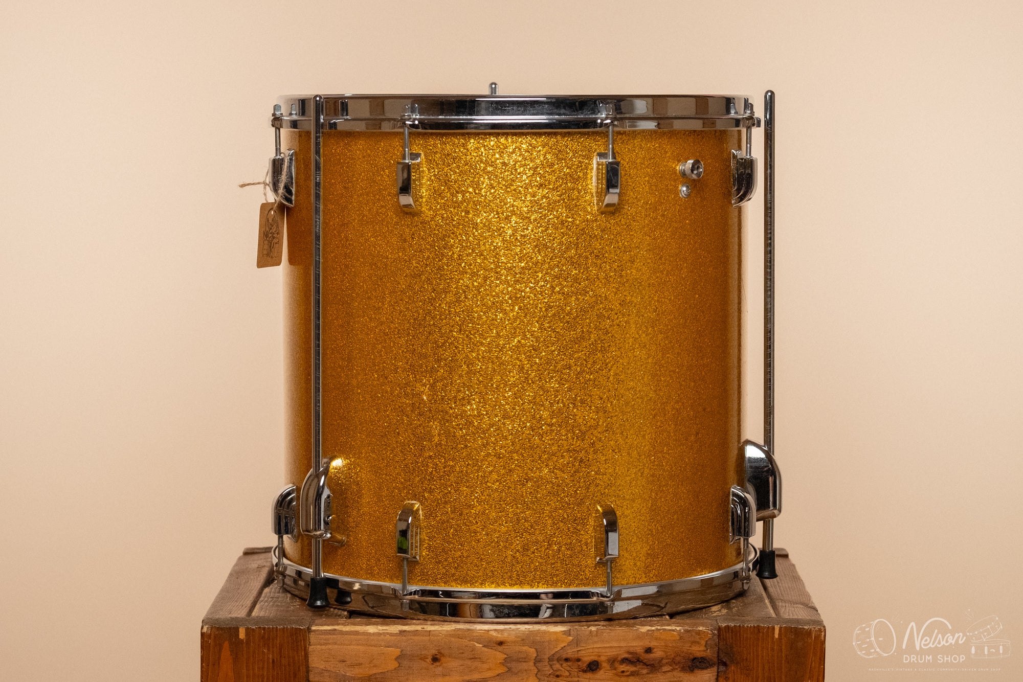 1965 Leedy (Slingerland) Floor Tom in Gold Sparkle 16x16