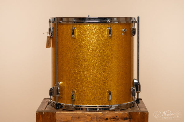 1965 Leedy (Slingerland) Floor Tom in Gold Sparkle 16x16