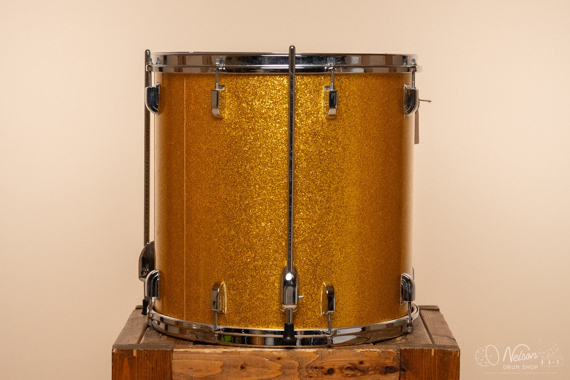 1965 Leedy (Slingerland) Floor Tom in Gold Sparkle 16x16