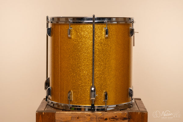 1965 Leedy (Slingerland) Floor Tom in Gold Sparkle 16x16