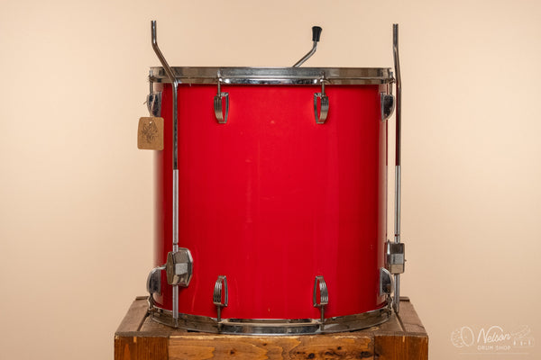 1980s Ludwig Rockers Floor Tom in Red - 16x16