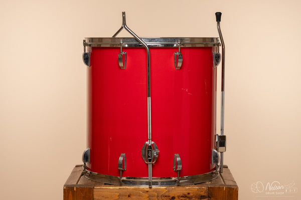 1980s Ludwig Rockers Floor Tom in Red - 16x16