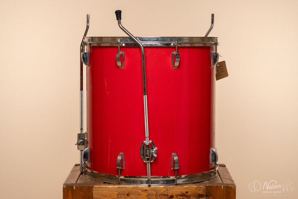 1980s Ludwig Rockers Floor Tom in Red - 16x16
