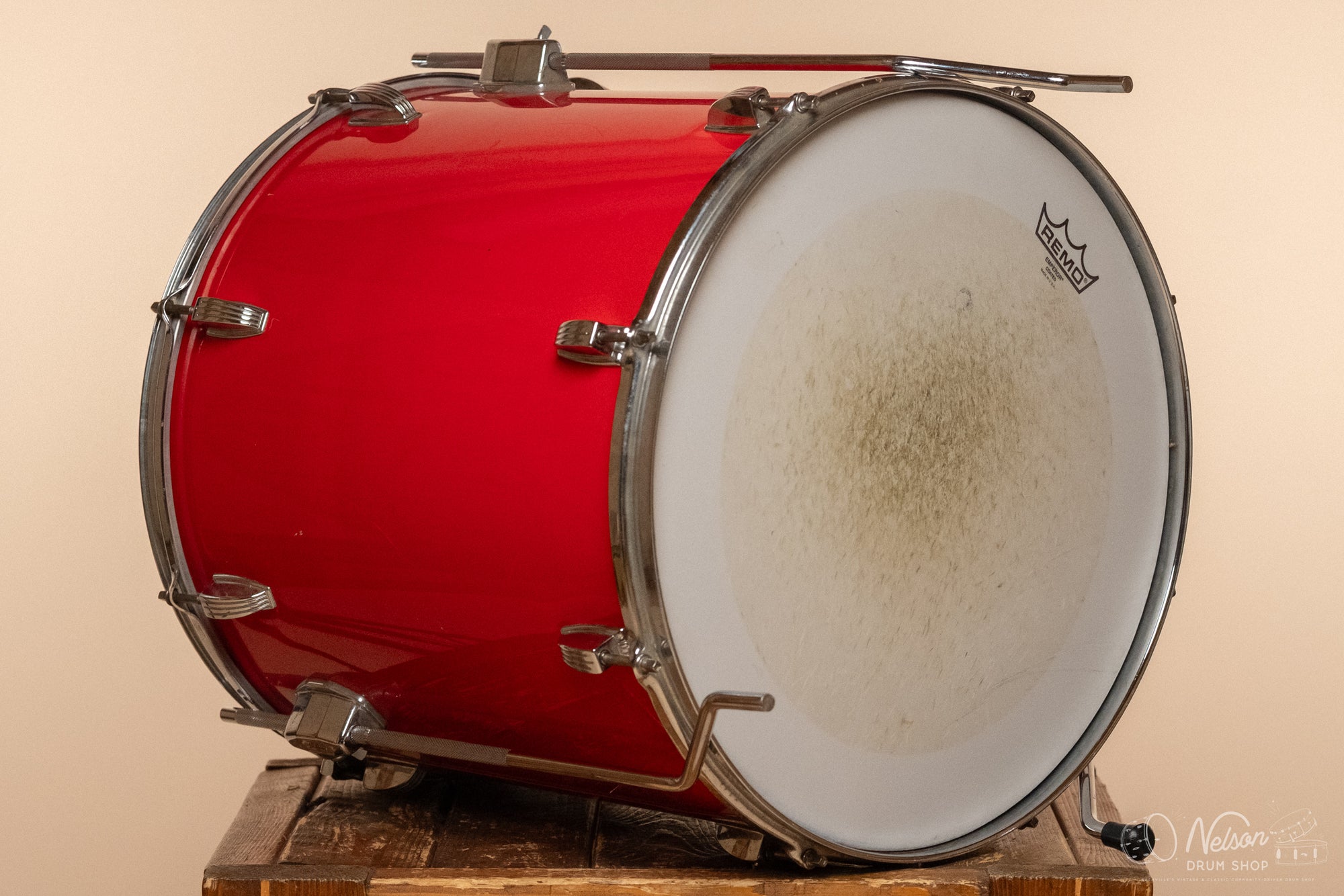 1980s Ludwig Rockers Floor Tom in Red - 16x16