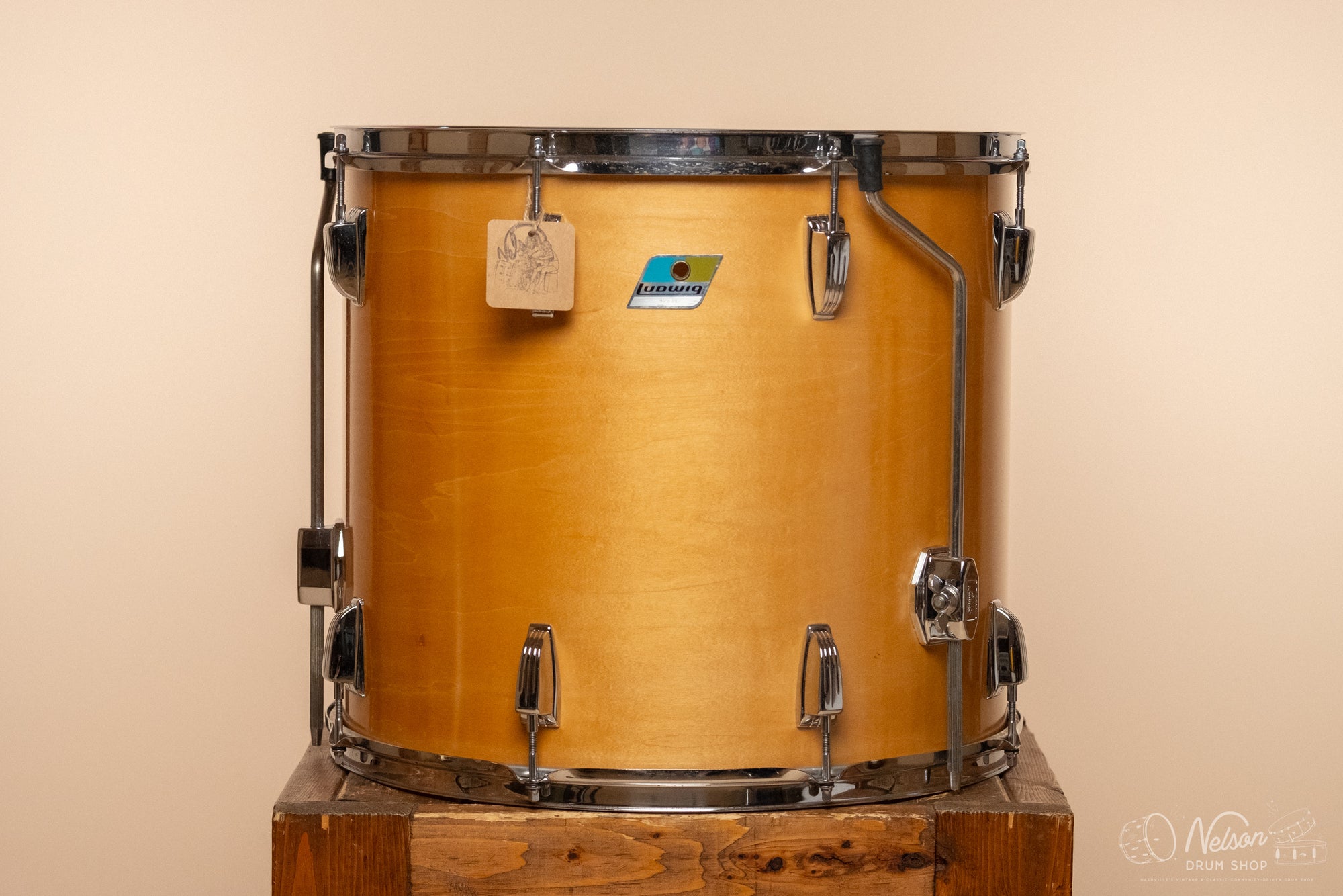 1970s Ludwig 3 ply Floor Tom in Maple Thermogloss - 16x18