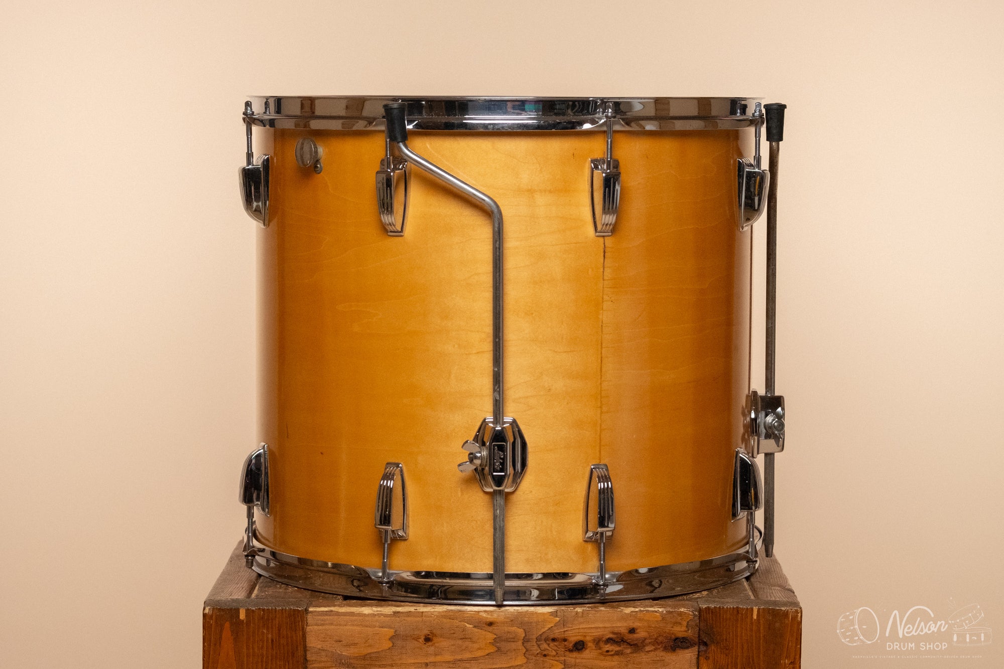 1970s Ludwig 3 ply Floor Tom in Maple Thermogloss - 16x18