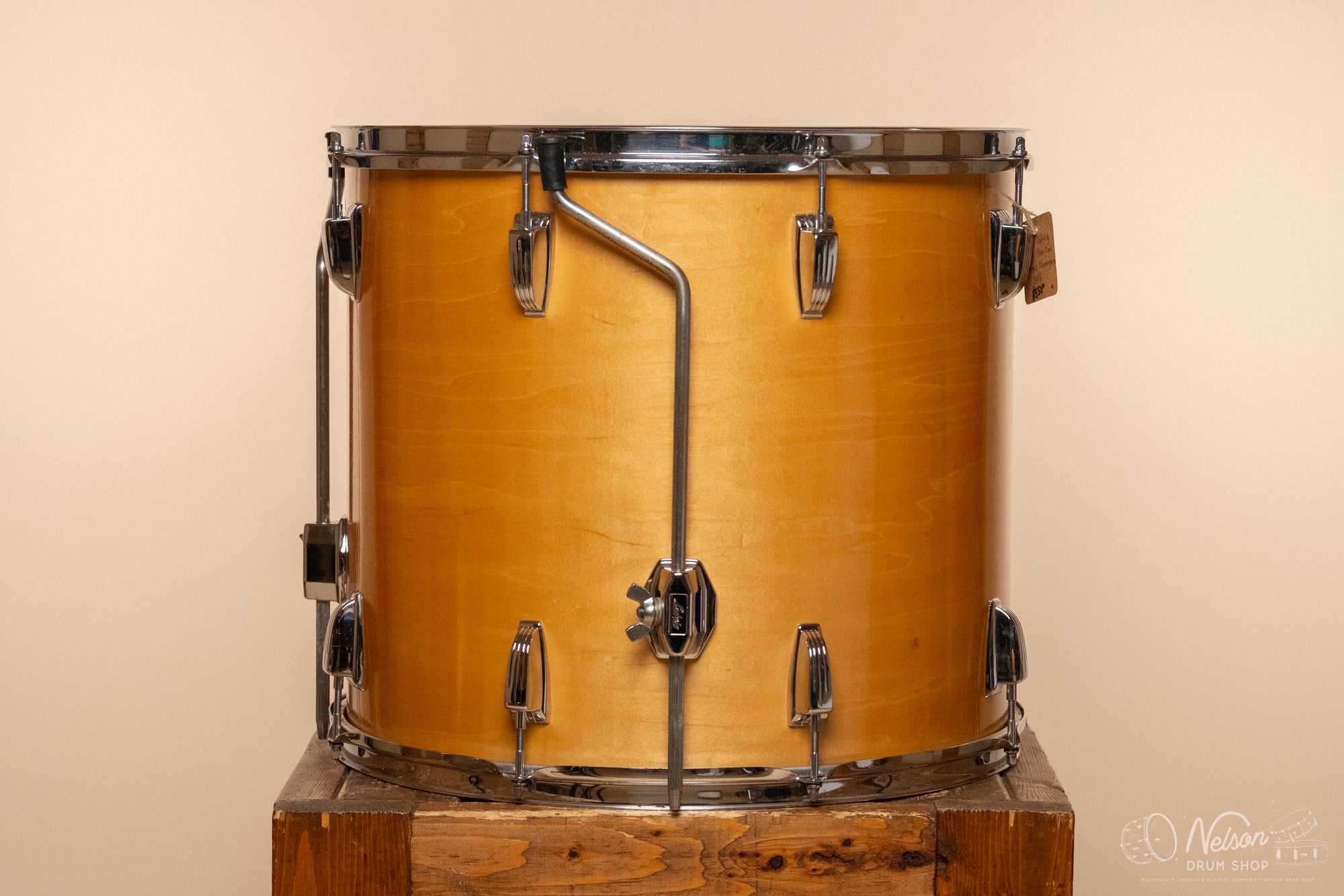1970s Ludwig 3 ply Floor Tom in Maple Thermogloss - 16x18