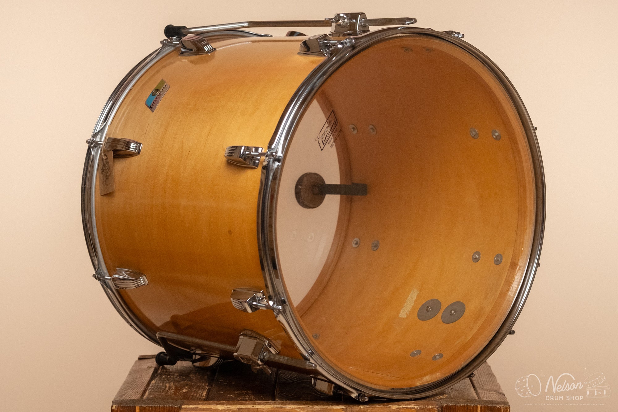 1970s Ludwig 3 ply Floor Tom in Maple Thermogloss - 16x18