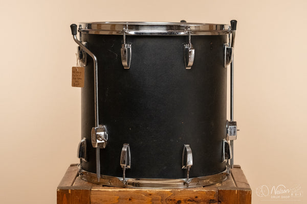 1960s Ludwig 3 ply Floor Tom in Black Panther - 16x16