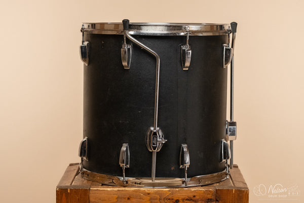 1960s Ludwig 3 ply Floor Tom in Black Panther - 16x16