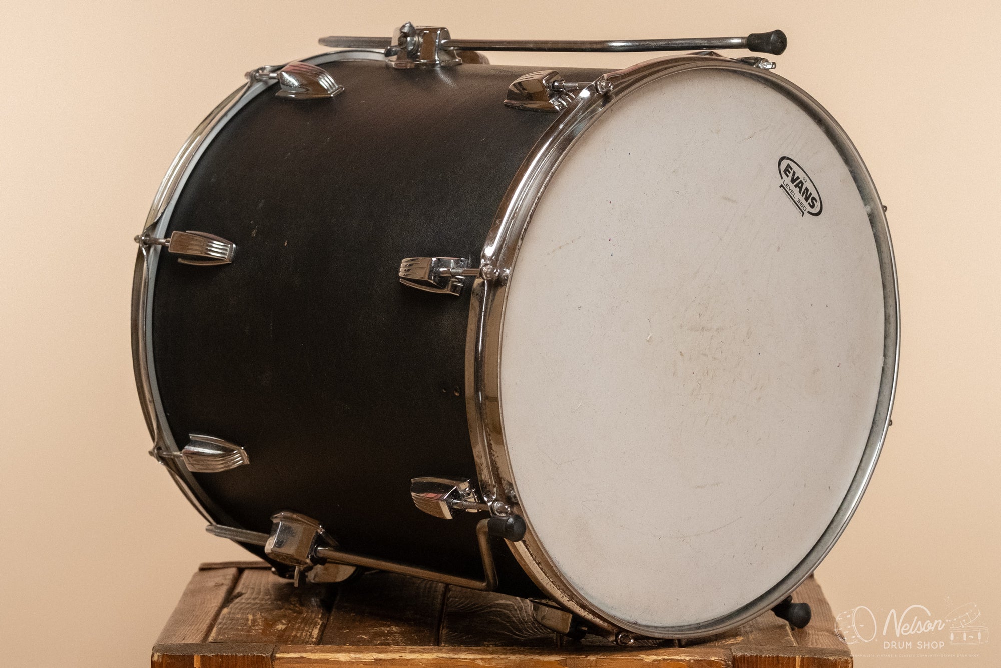 1960s Ludwig 3 ply Floor Tom in Black Panther - 16x16