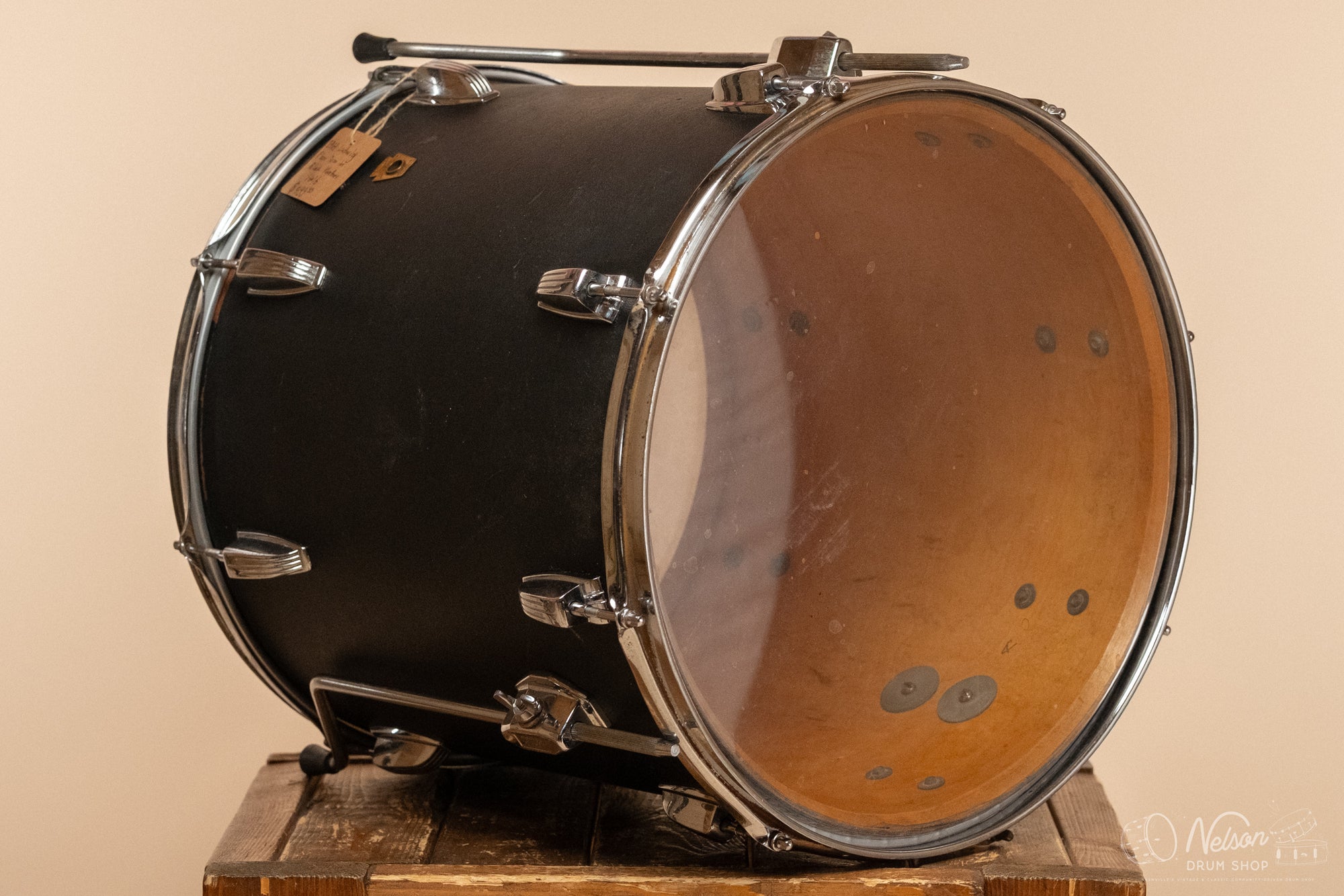 1960s Ludwig 3 ply Floor Tom in Black Panther - 16x16