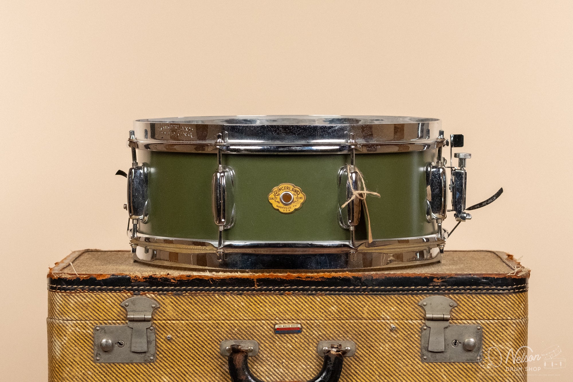 1990s Slingerland Nashville Era Radio King in Forest Green - 5.5x14