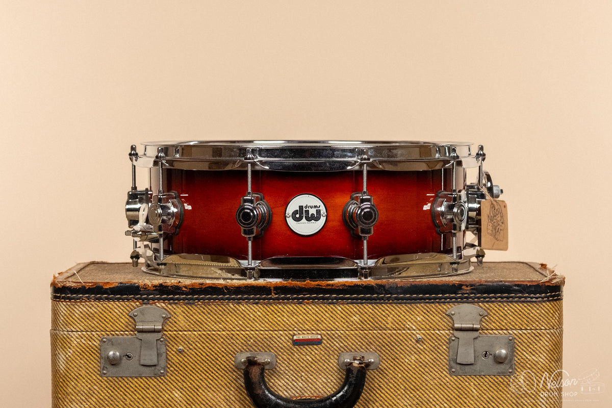 Used DW Design Series Snare Drum in Tobacco Burst - 5x14