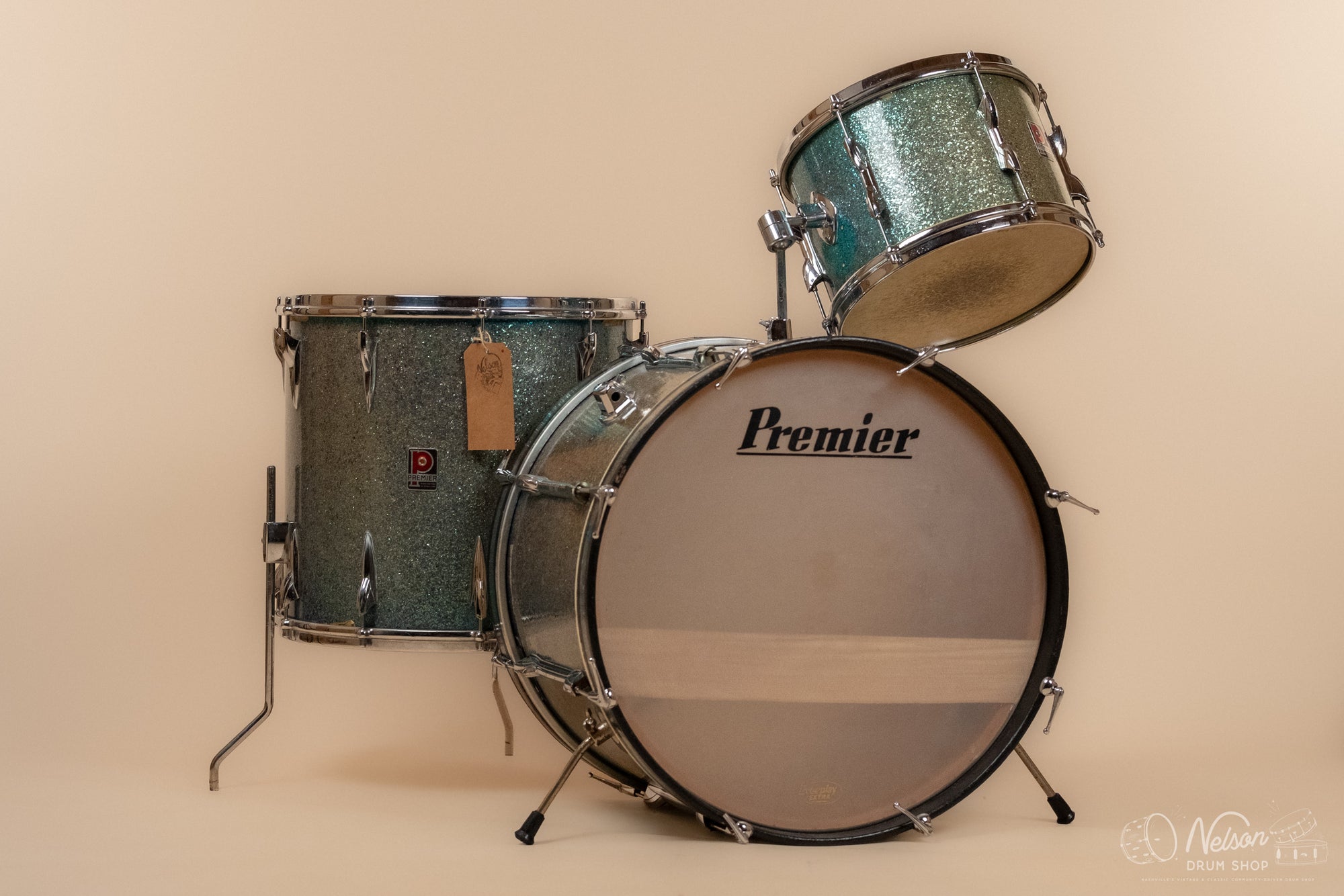 1960s Premier Pre-International Kit in Aqua Sparkle - 14x20, 8x12, 16x16