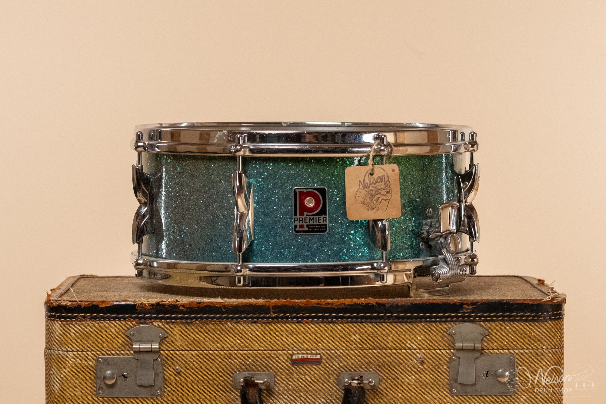 1960s Premier Royal Ace in Aqua Sparkle - 5x14