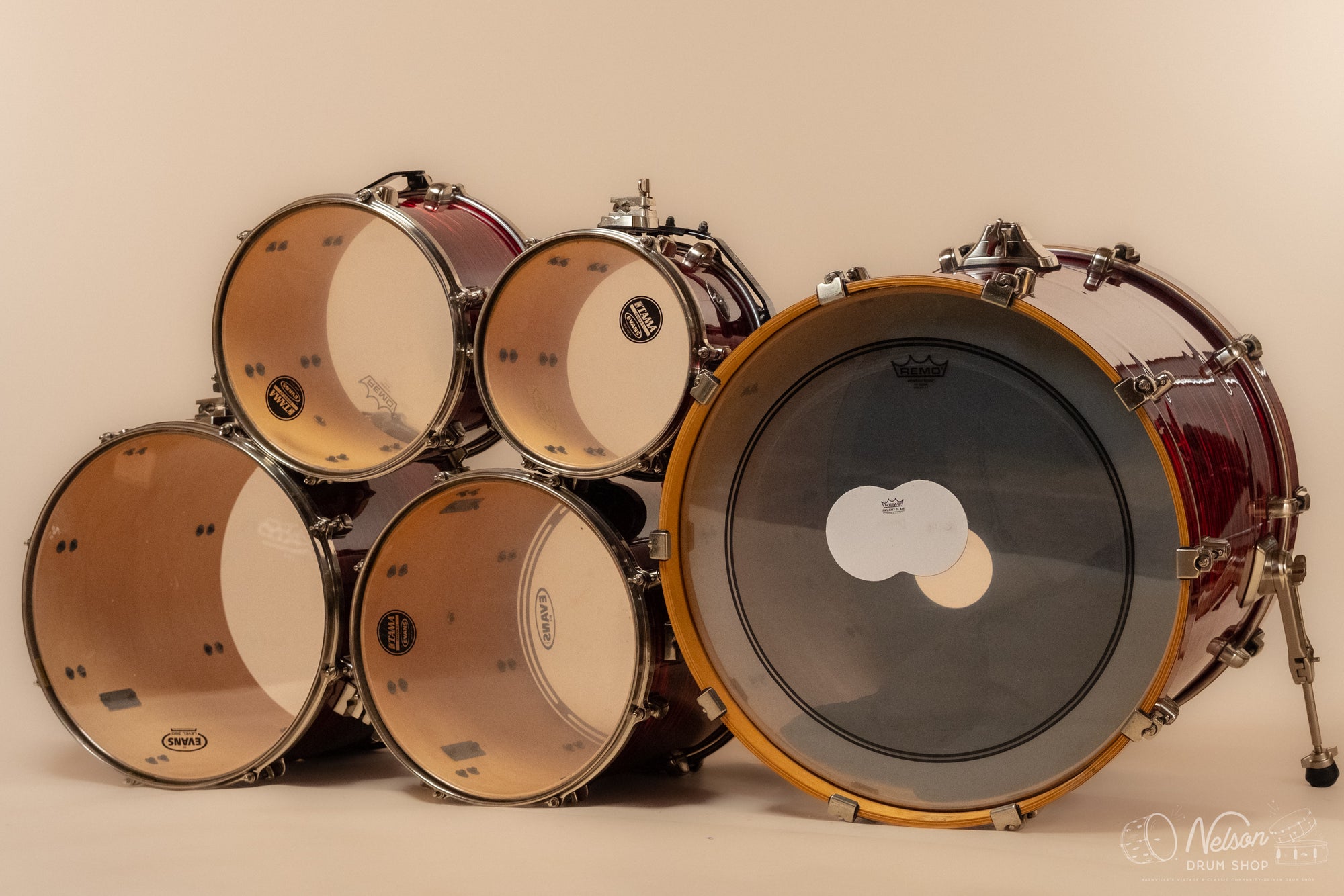 Used Tama Starclassic Maple EFX in Red Silk - 18x22, 16x16, 14x14, 9x12, 8x10