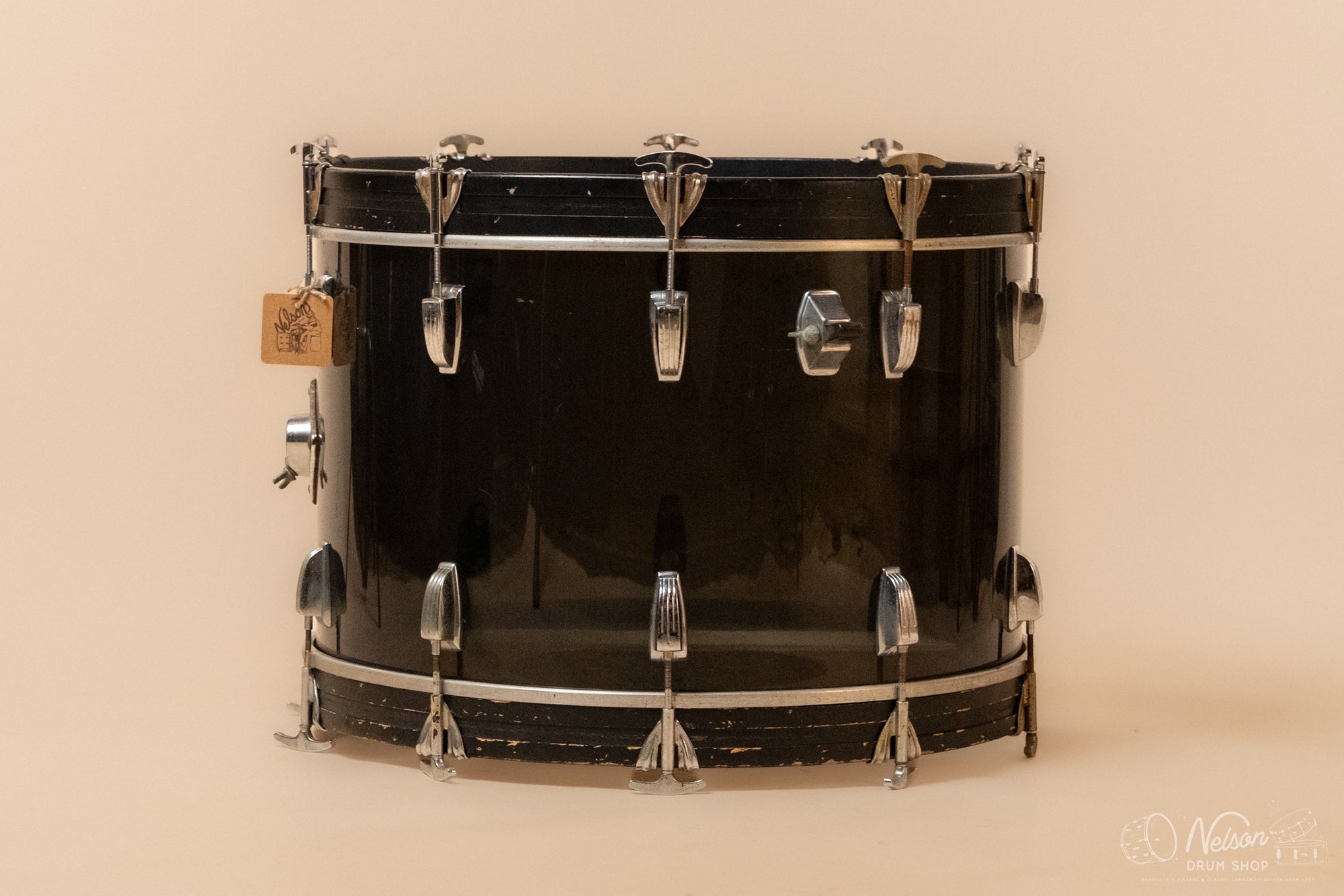 1970s Ludwig Vistalite Bass Drum in Smoke - 14x22