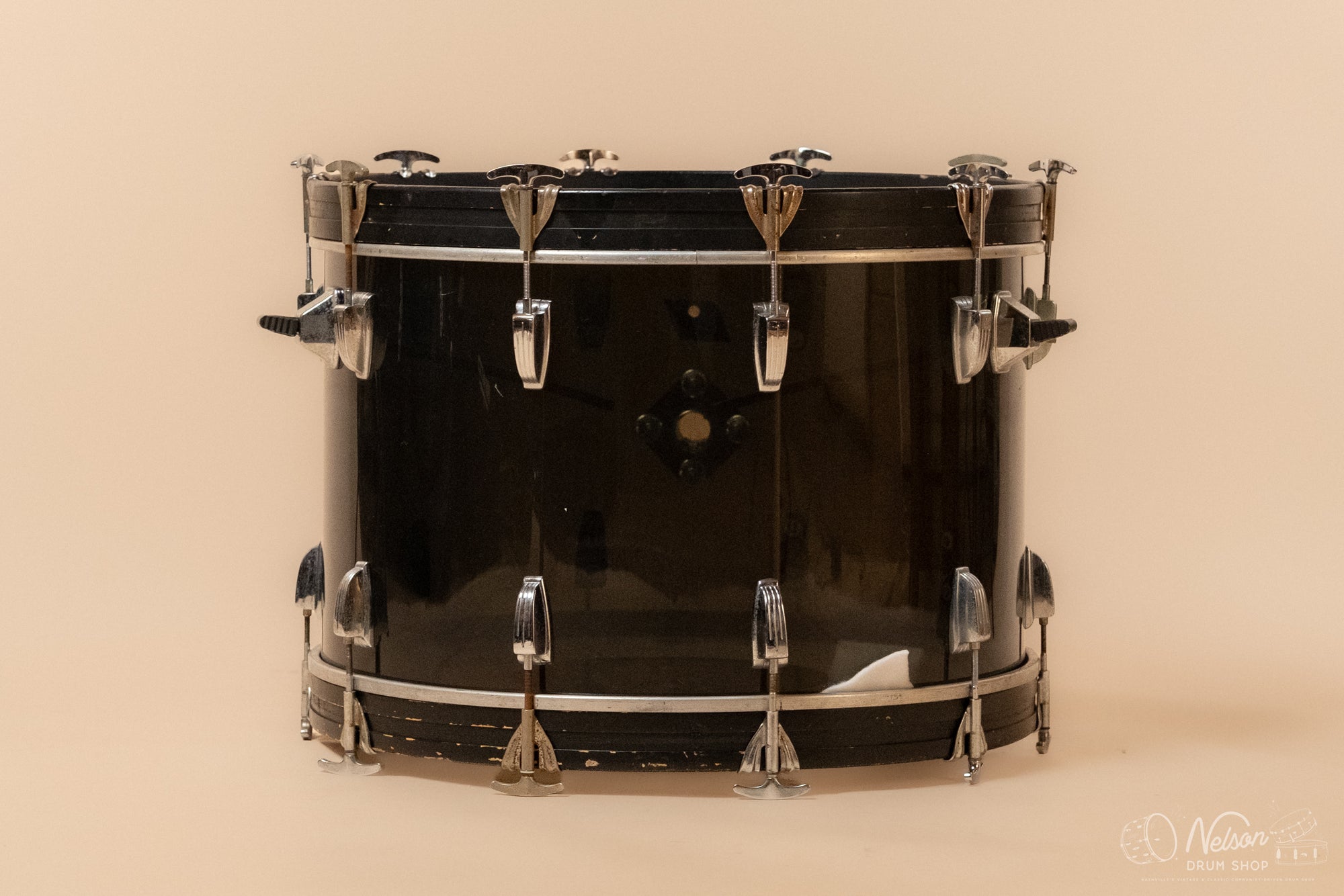 1970s Ludwig Vistalite Bass Drum in Smoke - 14x22