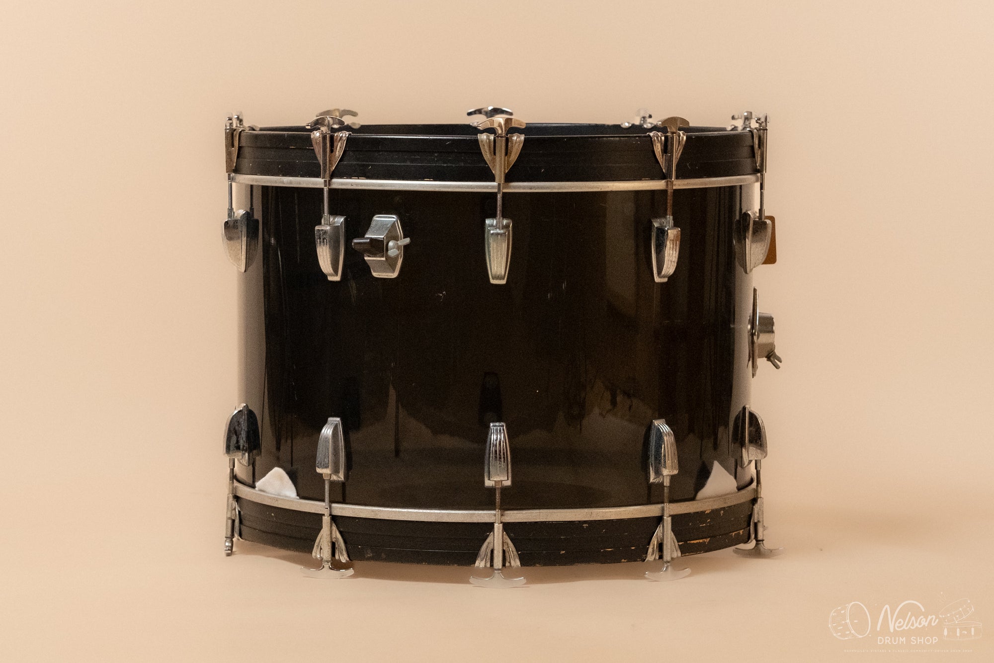 1970s Ludwig Vistalite Bass Drum in Smoke - 14x22