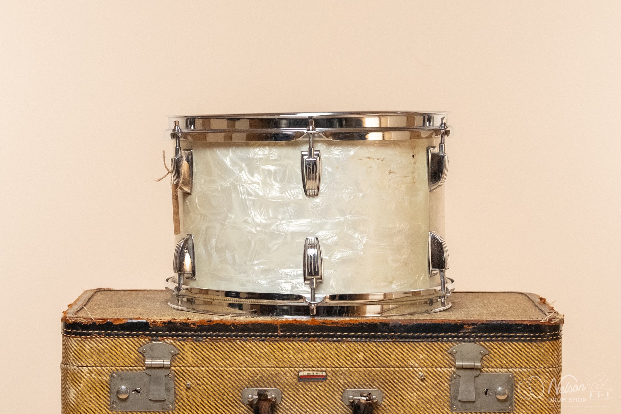 1970s Ludwig Tom in White Marine Pearl - 8x12