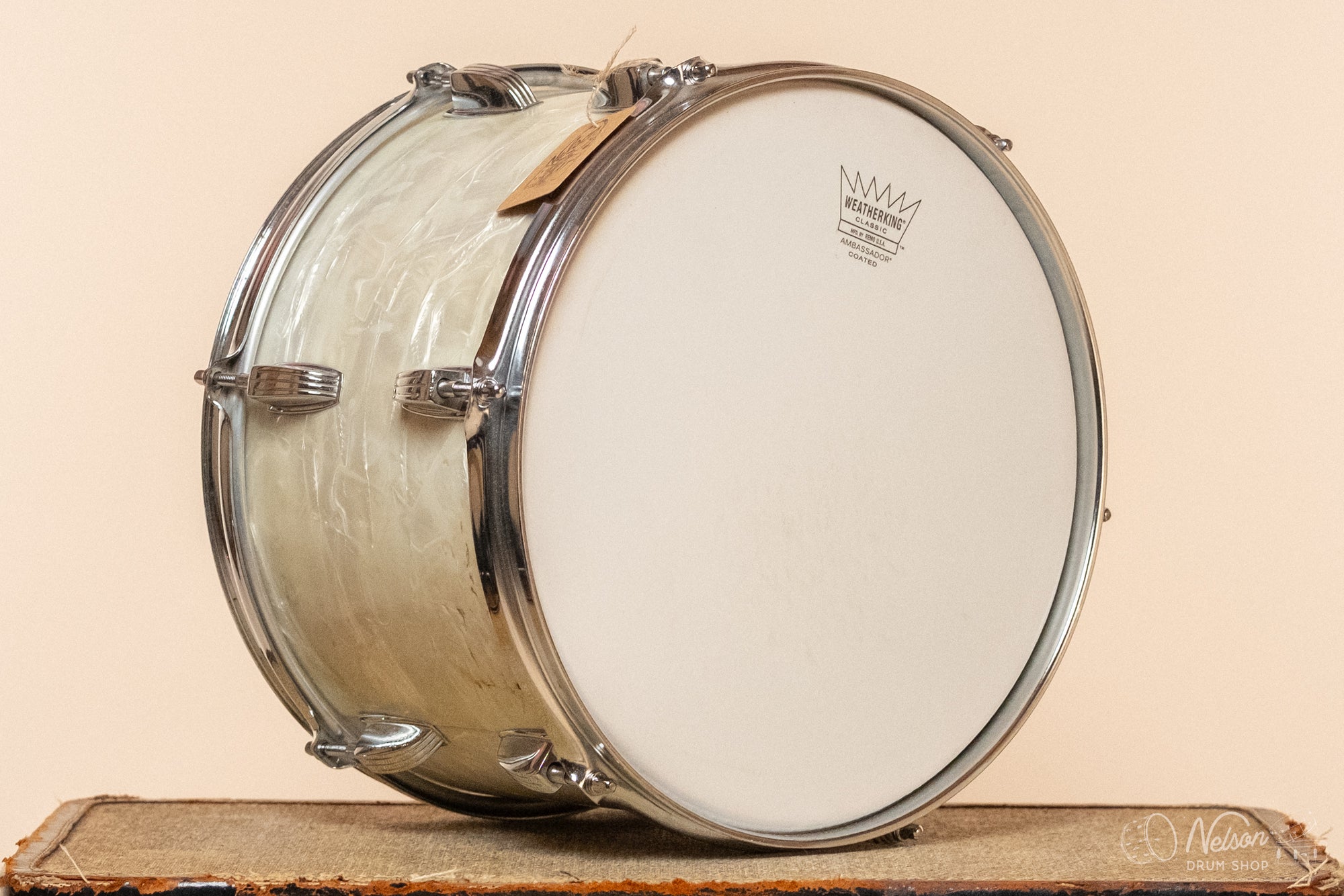 1970s Ludwig Tom in White Marine Pearl - 8x12